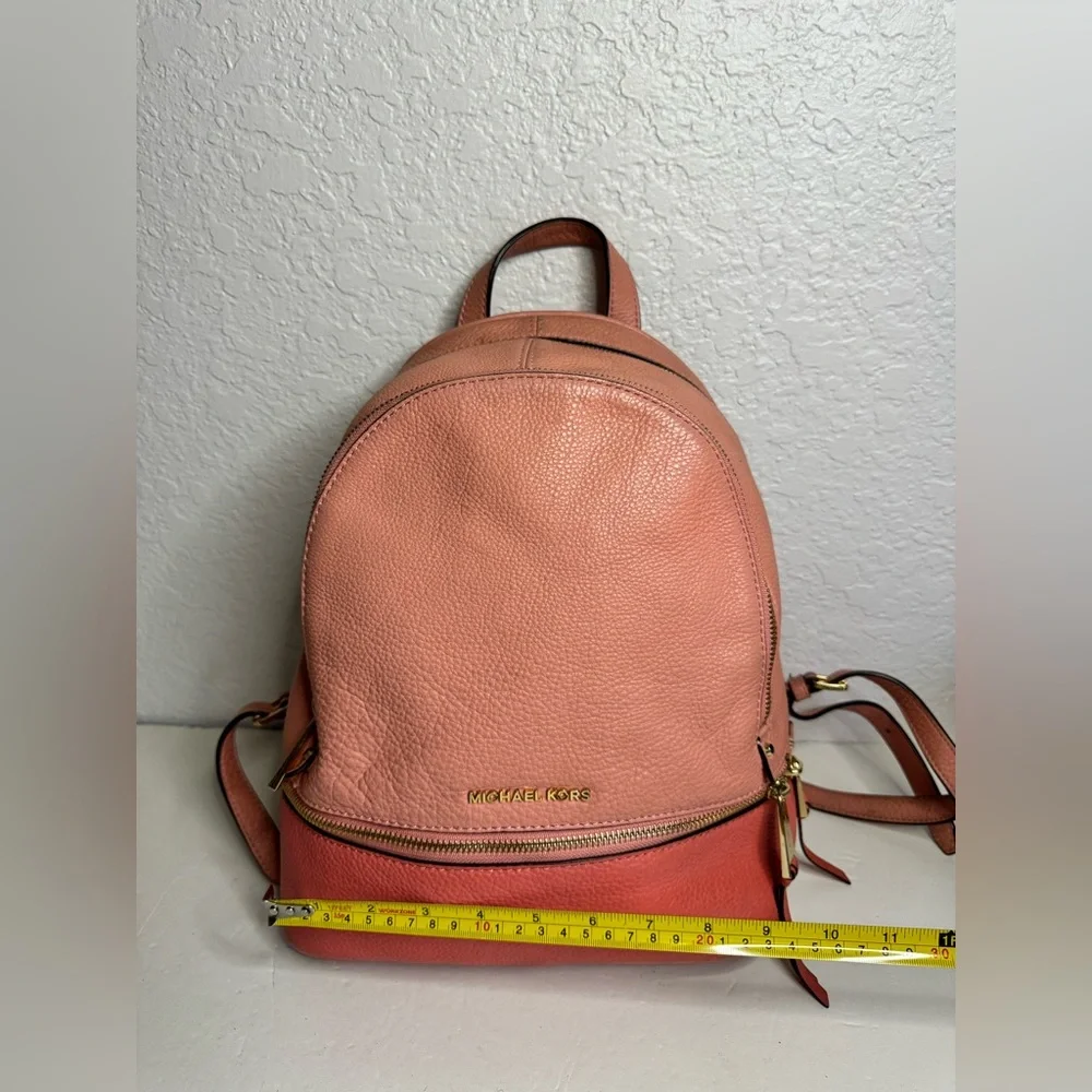 Michael Kors Adina Leather Backpack Grapefruit Color